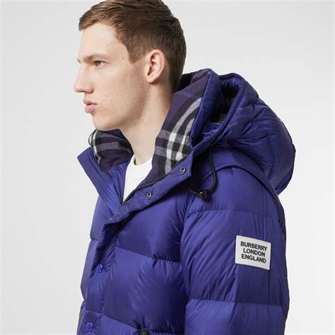 burberry blue puffer|burberry puffer coat men's.